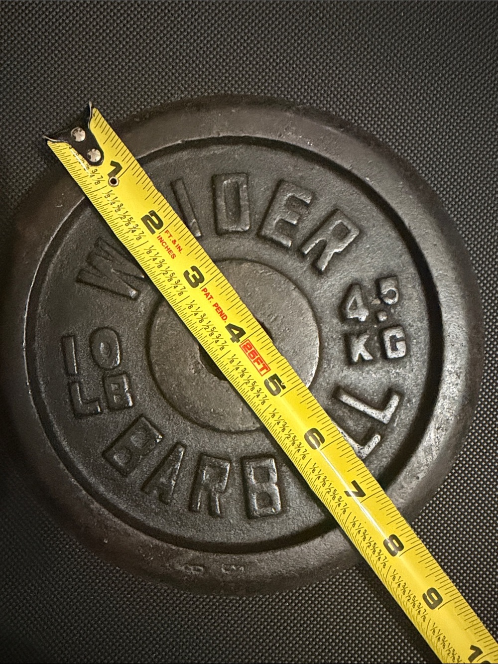 Vintage Weider Barbell cast iron 10 lb weight plate - Picture 3 of 4
